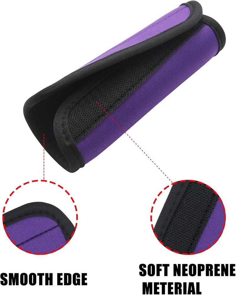 JAKOUE 2pcs Purple Luggage Handle Wraps for Suitcase- Soft Suitcase Handle Covers for Travel Accessories（ Bright Color for Suitcase Tags Identifiers ） - Image 3